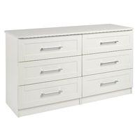 andante 6 drawer wide chest cream