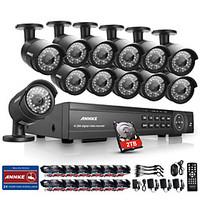 annke 16ch 1080p dvr cctv outdoor ir home security camera system with  ...