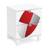 Andy 2 Drawer Bedside Table with Shield Decals