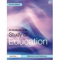An Introduction to the Study of Education (David Fulton Books)