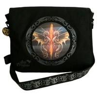 Anne Stokes Messenger Bag Black Fantasy 3D Lenticular Dragon Gothic