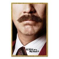 Anchorman 2 Teaser Poster Oak Framed - 96.5 x 66 cms (Approx 38 x 26 inches)