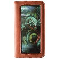 Anne Stokes Phone Case Wallet Brown Fantasy 3D Lenticular Jade Dragon