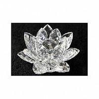 Ancient Wisdom Crystal Lotus 100mm - Clear