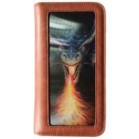 Anne Stokes Phone Case Wallet Brown Fantasy 3D Lenticular Firebreather Dragon