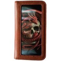 Anne Stokes Phone Case Wallet Brown Fantasy 3D Lenticular Dragon Skull Gothic