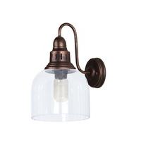 antique copper glass wall light