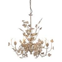 Antique White Leaves Chandelier