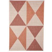 Anti Slip Outdoor Red Rust Striped Rug - Floorit 160x230