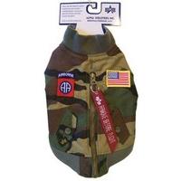 Animate Ma1 Zip Flight Jacket Dog Coat - Camouflage (Size: 18 Inches)