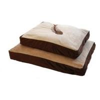 Animate Plush Fur Fish Bone Bed, Medium, Cream