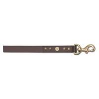 Ancol Hamemaker Stud Bull Terrier Leather Dog Lead - Brown (Lead Length: Large)