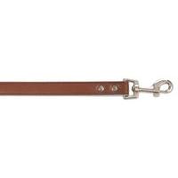 Ancol Pet Products Leather Lead Duo Bone Brown 1m