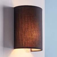 annalisa semicylindrical fabric wall lamp black