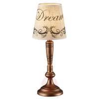 Anna - table lamp fabric lampshade, antique copper