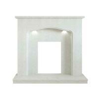 Annabelle Manila Micro Marble Fire Surround with Lights