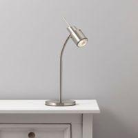 Annisa Silver Satin Chrome Effect Table Lamp