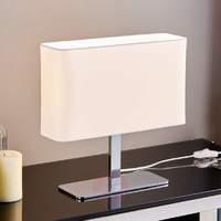 angular white fabric table lamp nisa