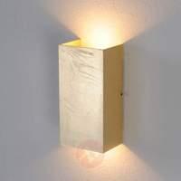Antique-gold coloured Mira LED wall light