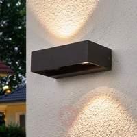 Angular LED wall lamp Katinka for outdoors