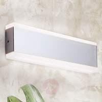 Angular LED wall light Garik, chrome-plated