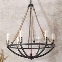 antique looking gita chandelier 6 bulb