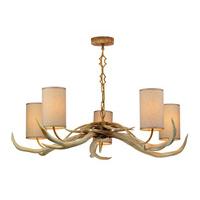 ant0549 antler 5 light bleached antler pendant ceiling light