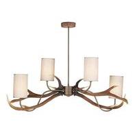ANT0429 Antler 4 Light Ceiling Pendant with Shades