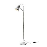 Anglepoise DUO Floor Lamp in Chrome with Black/White Cable Braid