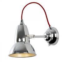 Anglepoise DUO Wall Light in Bright Chrome with Red Cable