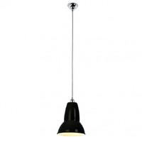 anglepoise duo pendant maxi in jet black with whiteblack cable