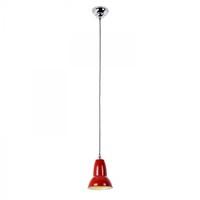 anglepoise duo pendant in signal red with whiteblack cable