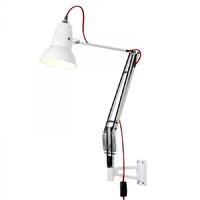 Anglepoise DUO1227 Wall Light in Alpine White with Red Cable