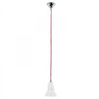 Anglepoise DUO Pendant in Alpine White with Red Cable