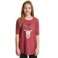 animal girls dotty doe t shirt red