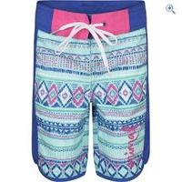 Animal Cactus Stripe Kids\' Boardshort (7-12) - Size: 7-8 - Colour: PEPPERMINT BLUE