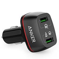 Anker Quick Charge 3.0 42W Dual USB Car Charger PowerDrive 2 for Galaxy S7 S6 Edge Plus Note 5 4 and PowerIQ