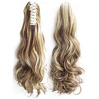 Angelaicos Women Long Wavy Black Brown Blonde Party Natural Sexy Hairpiece Claw Clip on Hair Extension Ponytail Wig