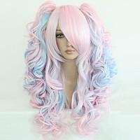 Anime Modelling Mixed Color High Quality Synthetic Hair