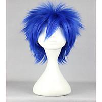 Anime Hot Fairy Tail The Smith\'s Costume Wig Bright Blue Short Straight Cosplay Wig