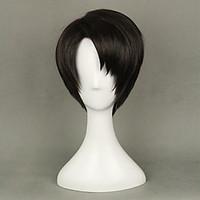 Anime Levi Ackerman from Attack on Titan Brown Cosplay Wig 35cm Short Straight Costume Party Wigs