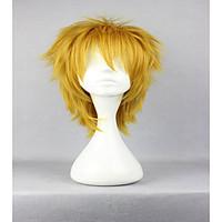 Anime DuRaRaRa Heiwajima Shizuo Yellow Golden Blonde Short High Grade Cosplay Wig