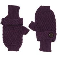 Anta Q\'ulqi Baby Alpaca - knitted Fingerless Mittens Gloves 100% baby alpaca women\'s Gloves in purple