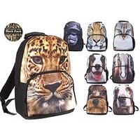 Animal 2d Photo Backpack Rucksack Large School College Bag Weekend Bag