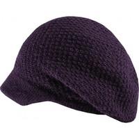 Anta Q\'ulqi Baby Alpaca - Bohemian Beanie Hat with visor 100% baby alpaca wo women\'s Beanie in purple