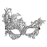 Antique Silver Baroque Lace Eye Mask
