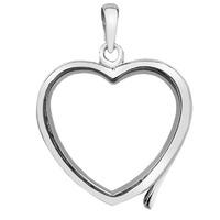 Anais Large Heart Locket Silver