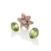 Anais Rose Gold and Peridot Flower