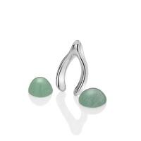 Anais Silver Wishbone and Green Advent