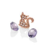 Anais Rose Gold Cat and Amethyst